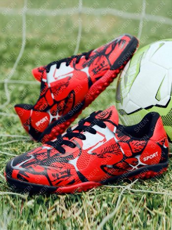 Children'S Soccer Shoes With Studs & Artificial Turf, Fashionable, Anti-Slip, Suitable For School And Low-Cut, Lightweight