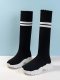 Medium & Large Kids' College Style High Socks Long Tube Boots For Autumn And Winter