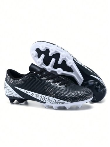 1pair Spring & Autumn Children'S Low-Cut Soccer Shoes With Long Studs, Anti-Slip, Professional Training Football Shoes