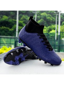2024 New Arrivals High Top Anti-Slip Football Boots For Teenagers, Professional And Comfortable Outdoor Breathable Soccer Cleats For Training And Competition, Protect Ankle From Slipping And Abrasion