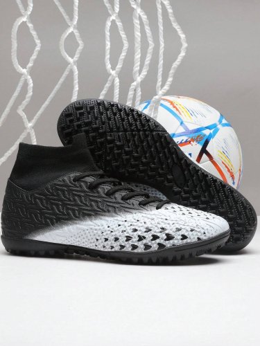 Children'S Four Seasons High-Top Screw Studs Football Shoes, Professional Grass Training Football Shoes
