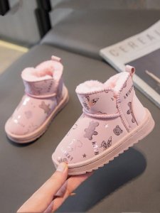 New Arrival Fashionable Warmth All-match Snow Boots For Kids Girls, Thickened With Velvet And Anti-skid